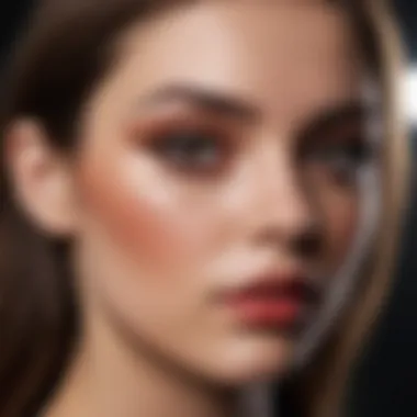 Engaging with Innovative Makeup App Features User scrolling through a makeup app's interface