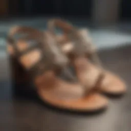 Elegant Tory Burch sandals showcasing intricate design details.