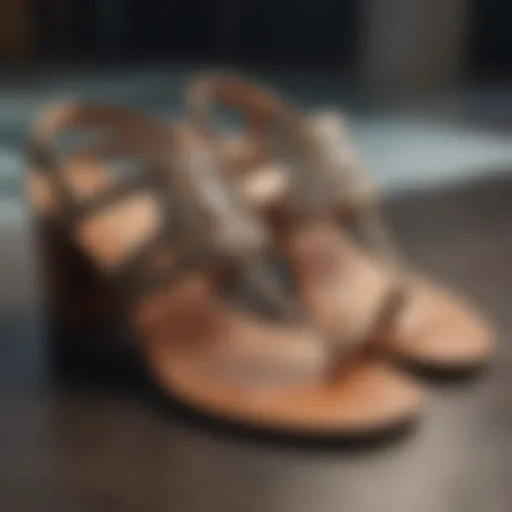 Elegant Tory Burch sandals showcasing intricate design details.