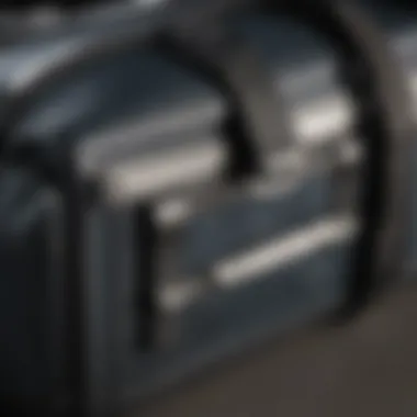 Durable Materials for Laptop Storage Close-up of durable materials used in duffel bags for laptop storage