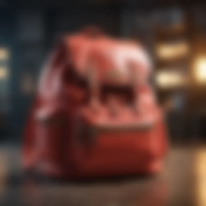 A trendy backpack in a vibrant color, perfect for everyday use.