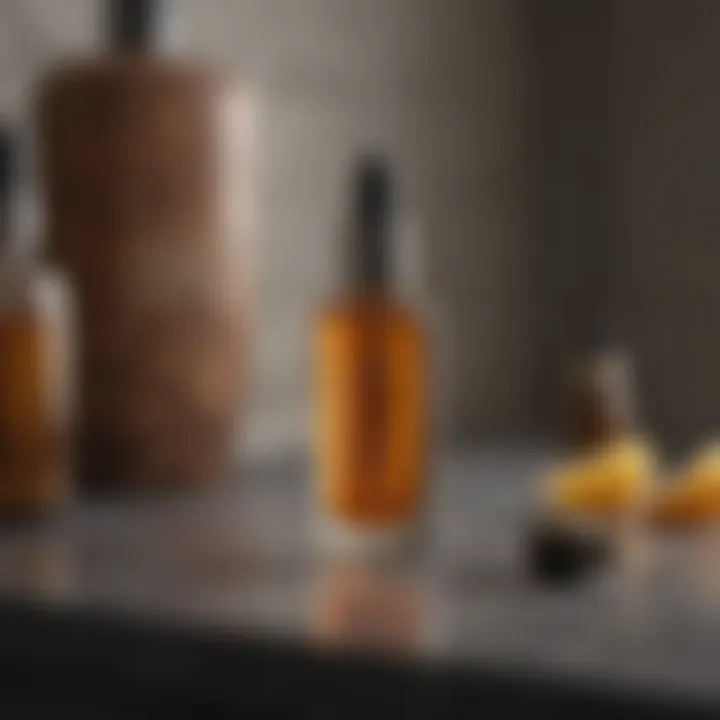 Trends in facial oil products showcased on a stylish countertop