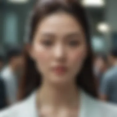 Modern Korean Film Moment An engaging moment in a modern Korean film that captures contemporary culture.