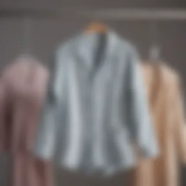 Breathable cotton sleepwear hanging on a clothes rack