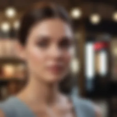 Loyalty Program Benefits at Sephora Customer interacting with Sephora's loyalty program offerings