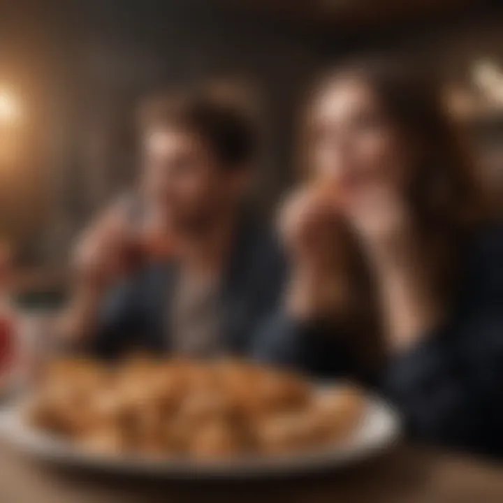 A couple immersed in a thrilling movie night, surrounded by snacks and a comfortable atmosphere.