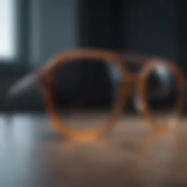 A stylish pair of innovative sunglasses showcasing unique frame design