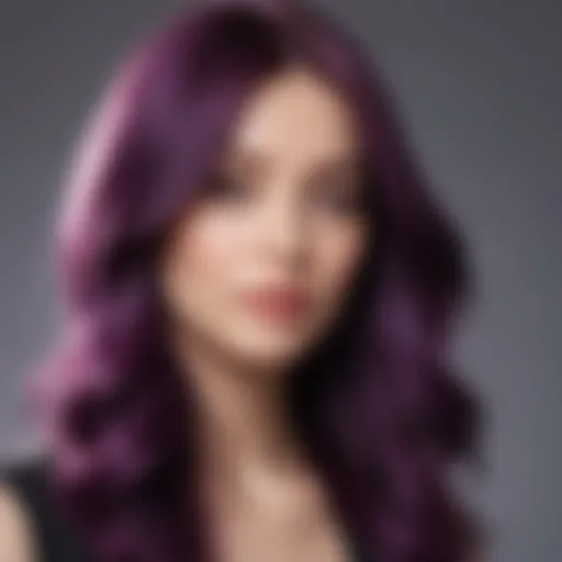 Vibrant purple hair showcasing the rich hues of Iroiro dye.