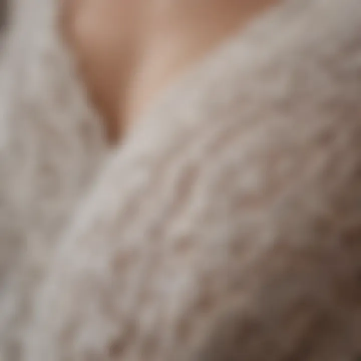 Close-up of lace fabric highlighting texture