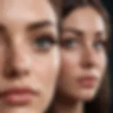 An array of lash serums on a vanity