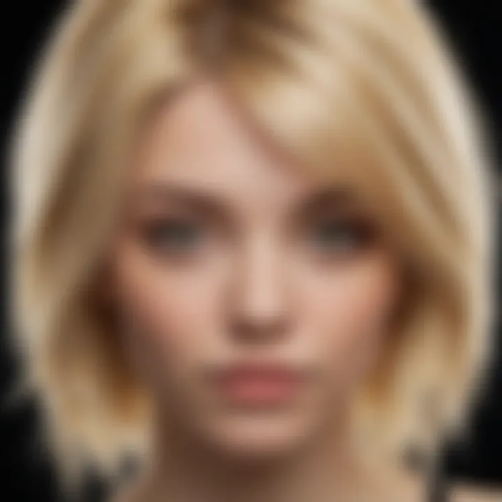 A creative hairstyle showcasing the unique flair of vibrant blonde color.