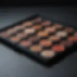 Elegant makeup palette showcasing shades for medium dark skin.