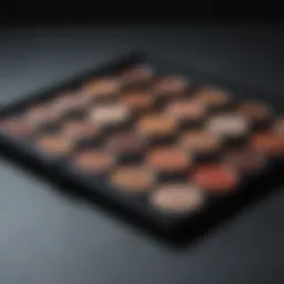 Elegant makeup palette showcasing shades for medium dark skin.