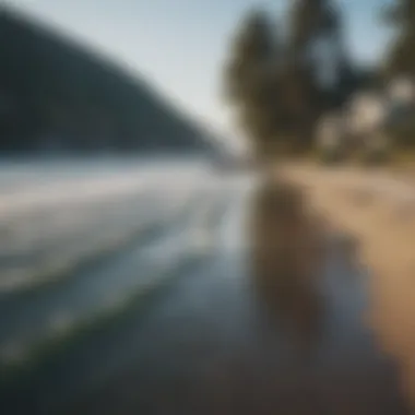 Scenic view of North Fork coastline near a popular motel