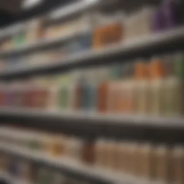 Selection of various natural conditioners on a Walmart shelf