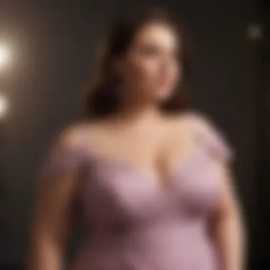 Young adult confidently posing in a stylish plus size dress