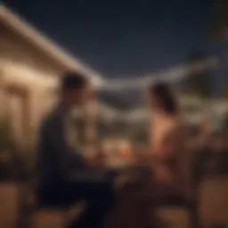 A couple sharing a romantic moment under the stars