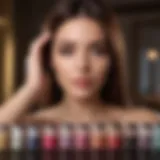 Vibrant nail dip powder colors displayed elegantly