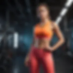 A stylish woman in a vibrant workout ensemble showcasing versatility.