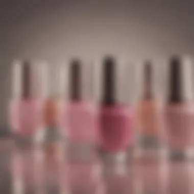 Nail polish selection process with a variety of shades