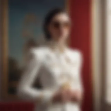 Artistic Representation of the Gucci Diana Artistic representation of the Gucci Diana against a chic backdrop