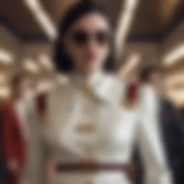 Gucci Diana Complementing Modern Fashion Stylish outfit complemented by the Gucci Diana in white, exemplifying modern fashion