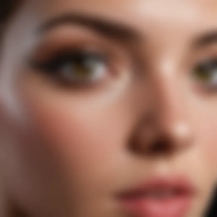 Close-up of eyeliner application techniques