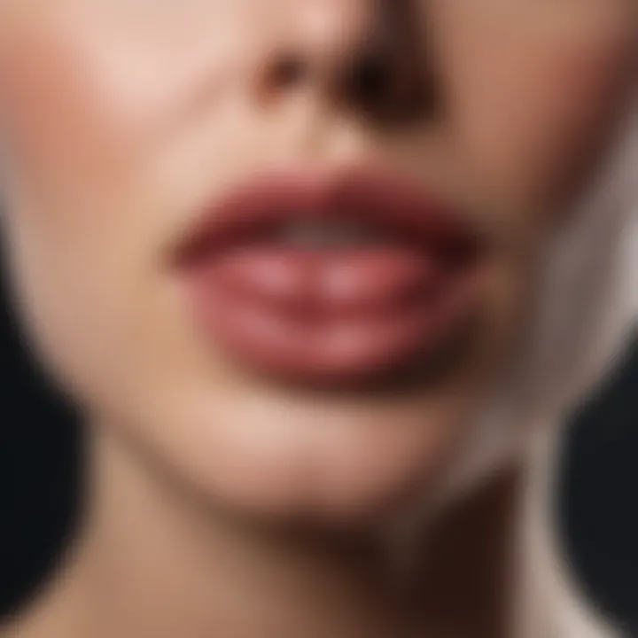 Illustration of various lip application techniques