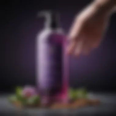 Ingredients list of a premium purple shampoo