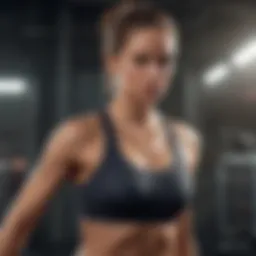 Dynamic woman in motion showcasing the importance of a supportive sports bra.