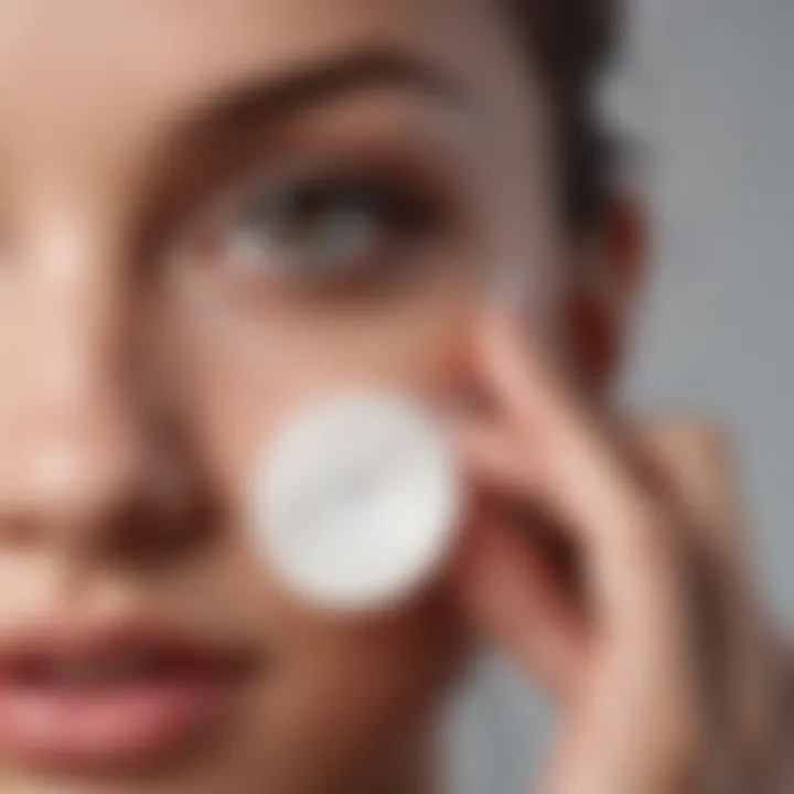 Close-up of a woman applying under eye patches for rejuvenation