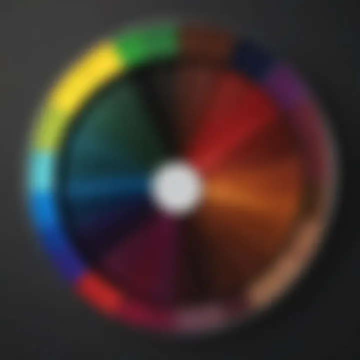 A color wheel showcasing complementary colors for hair dye selection