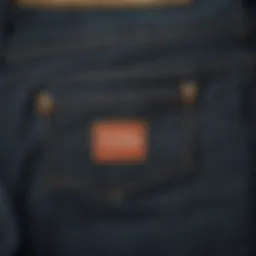 Close-up of Levi's denim texture showcasing fabric quality