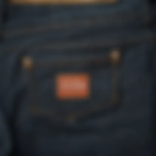 Close-up of Levi's denim texture showcasing fabric quality