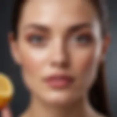 Lifestyle Impact on Skin Health A vibrant lifestyle scene showcasing healthy food choices and skincare routines.