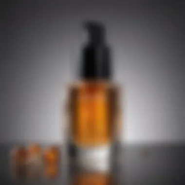 Key Anti-Aging Ingredients in Serum A close-up of a bottle of serum with key anti-aging ingredients highlighted.