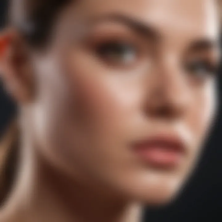Dermatologist examining skin with treatment options