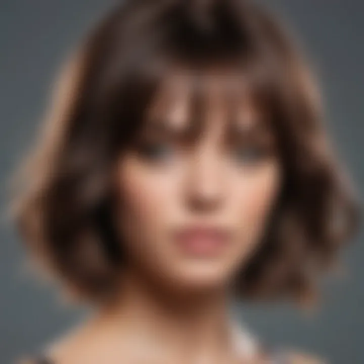 A stylish model displaying trendy hair highlights.