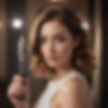 Travel-friendly wireless curling wand in a chic setting