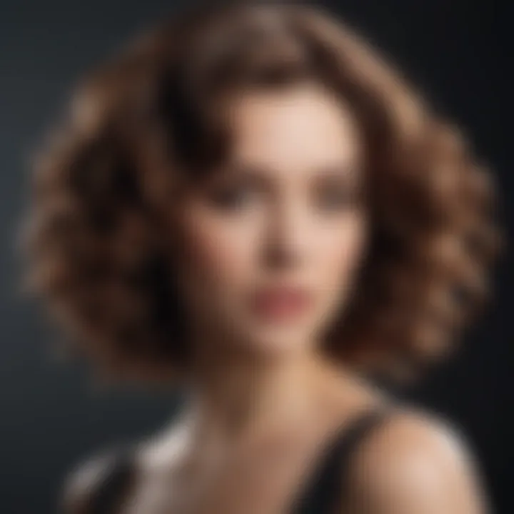 Elegant wavy hairstyle created with three barrel curling iron