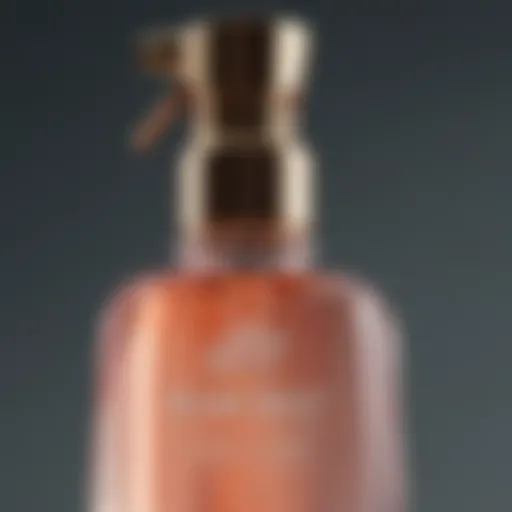 A close-up of Vernon François Dazzling Spritz Shine Spray showcasing its sleek bottle design