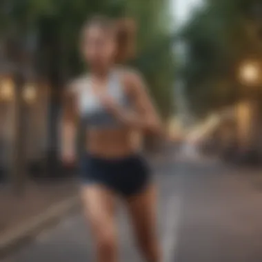 A runner tracking their distance