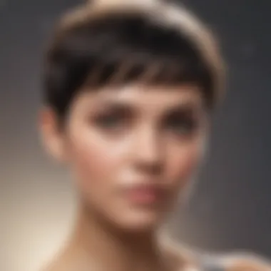 An artistic pixie cut demonstrating creativity and individuality