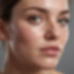 Close-up of a facial scrub texture showcasing salicylic acid.