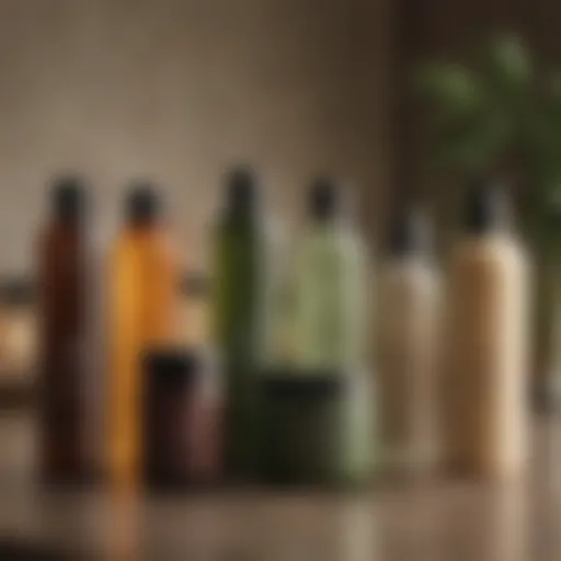 A selection of Aveda products displayed elegantly