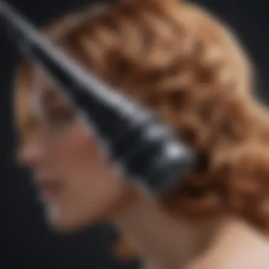 Close-up of a high-quality wave curling iron