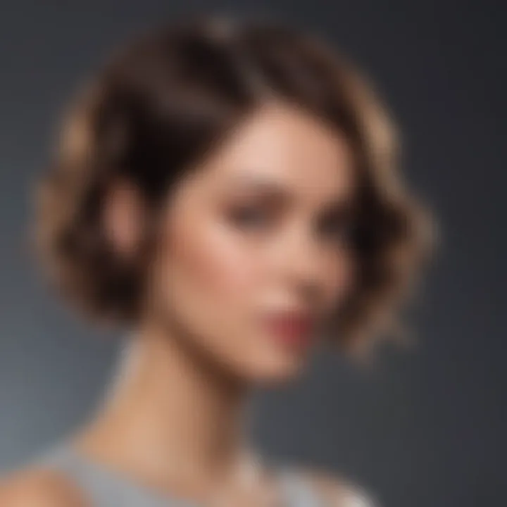 Stylish short hair with defined waves