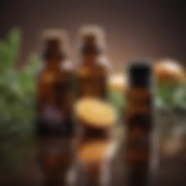 Detailed view of essential oil ingredients