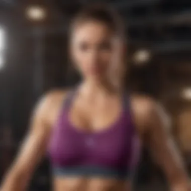 Dynamic woman engaging in high-intensity workout showcasing sports bra