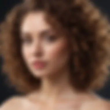 A close-up of curly hair showcasing health and shine